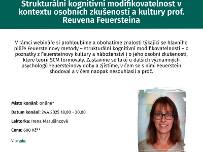 Strukturální kognitivní modifikovatelnost v kontextu života R. Feuersteina